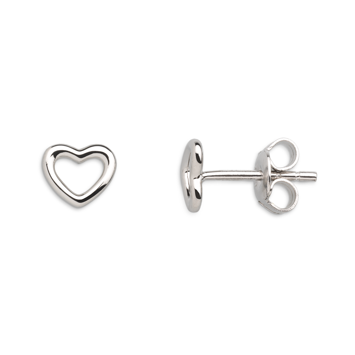xenox-love-story-herz-ohrstecker-925-sterlingsilber-rhodiniert image 1