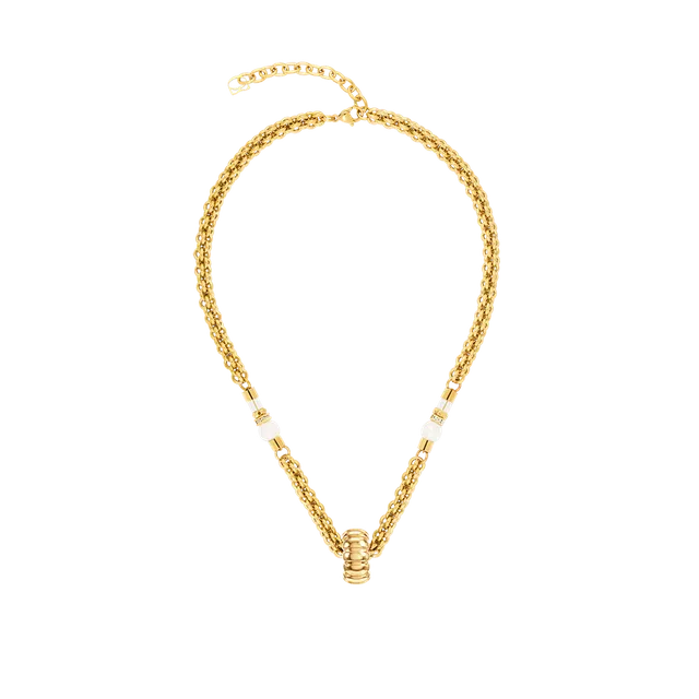 coeur-de-lion-structure-halskette-gold-42-cm-mit-abnehmbarem-element image 1