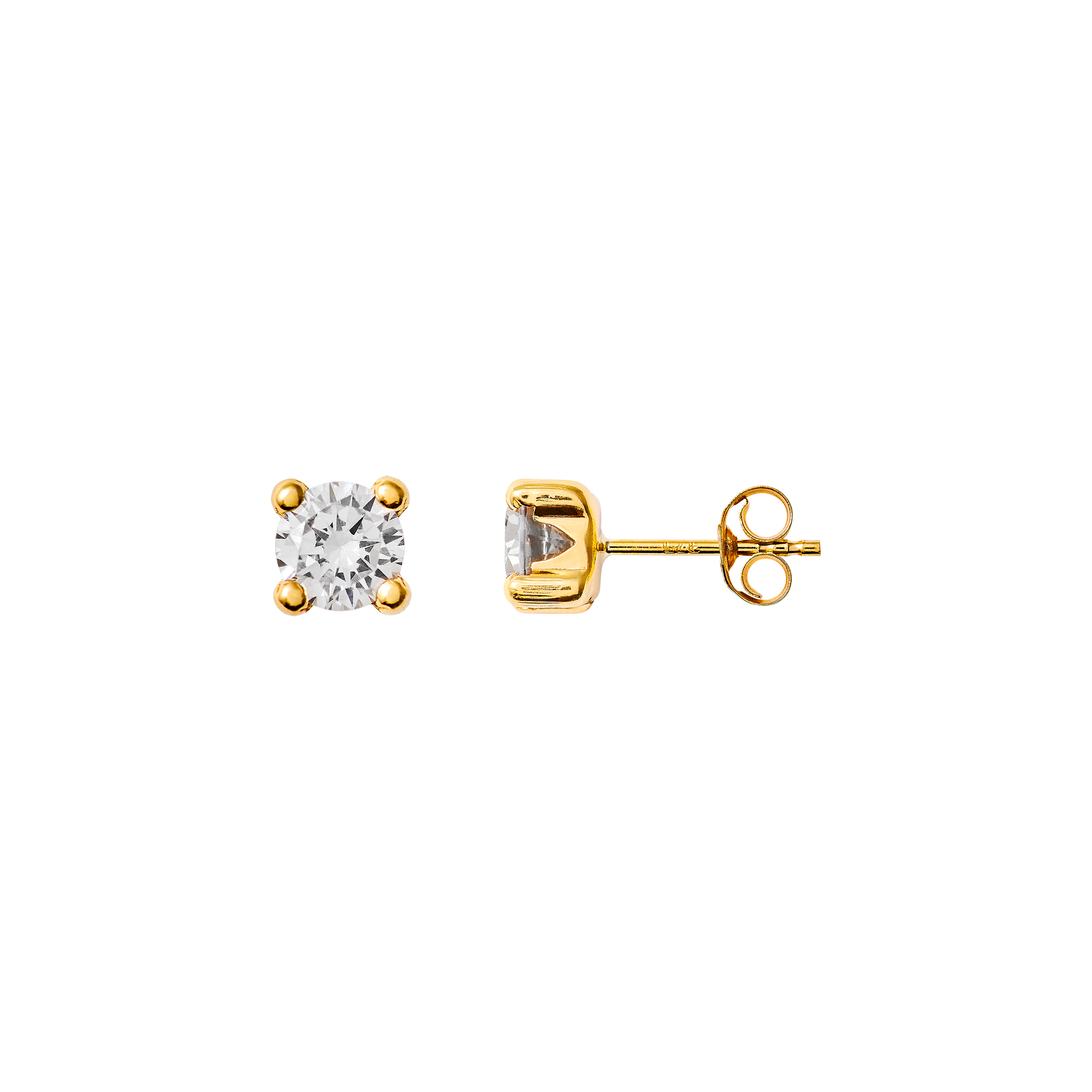 xenox-fine-ohrstecker-585-gelbgold-mit-zirkonia-5-mm image 1
