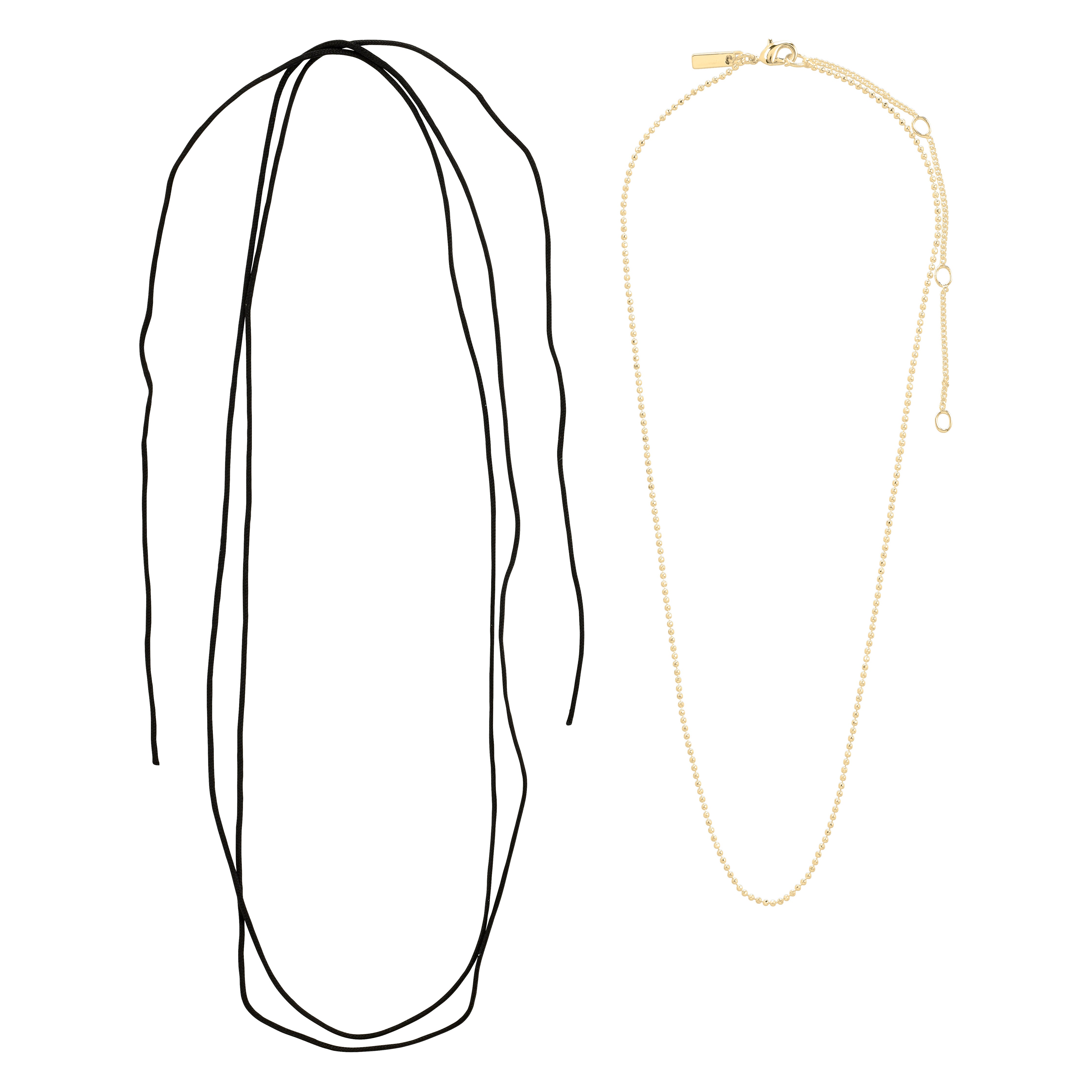 pilgrim-charm-halsketten-set-2-in-1-gold-plattiert-schwarz image 5