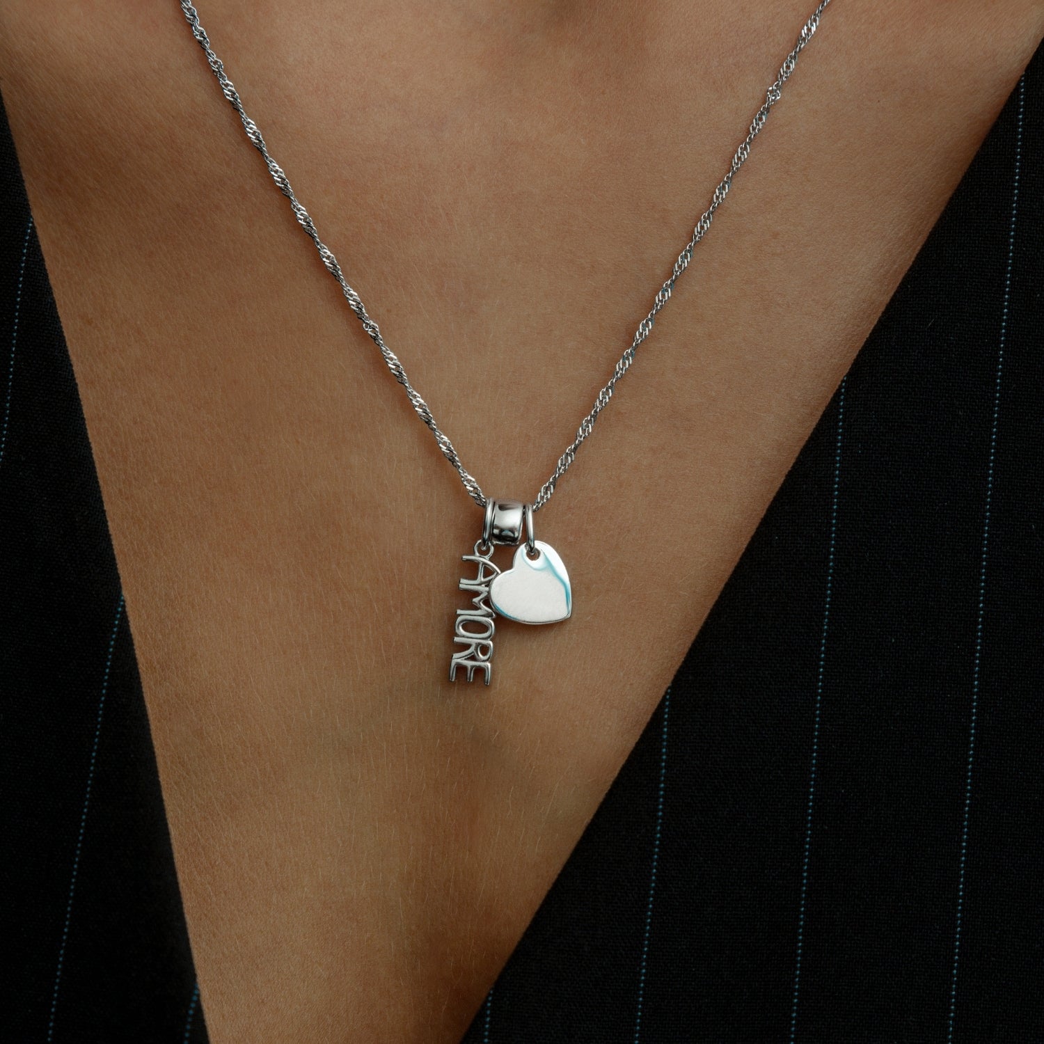 xenox-herz-charm-925-sterlingsilber-rhodiniert-herz-anh-nger-xs10528 image 3