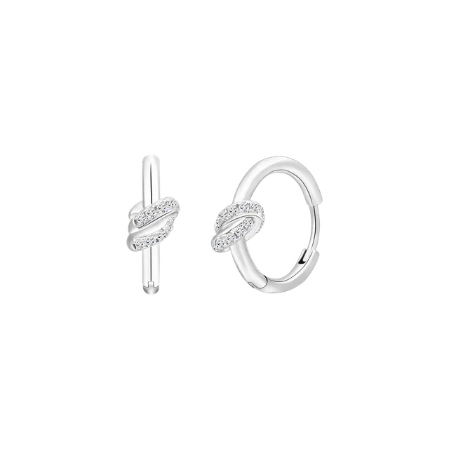 xenox-knot-ohrringe-925-sterlingsilber-rhodiniert-mit-zirkonia image 1
