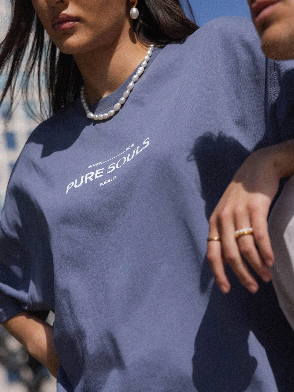 purelei-t-shirt-pure-souls-dark-blue-heavy-weight image 1