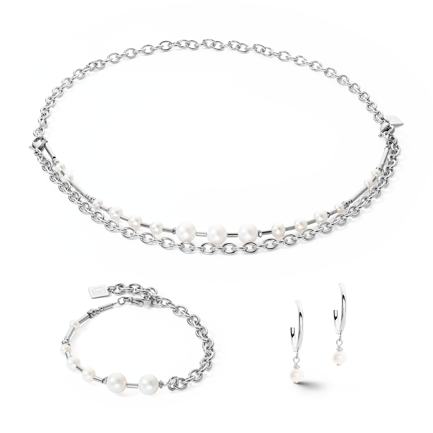 coeur-de-lion-armband-s-wasserperlen-chain-multiwear-silber image 3