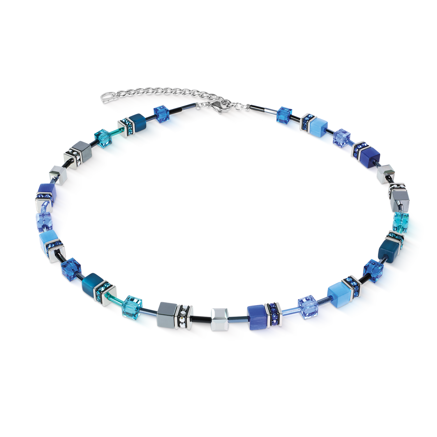 coeur-de-lion-geocube-iconic-halskette-azure-spirit-silber-42-cm image 1