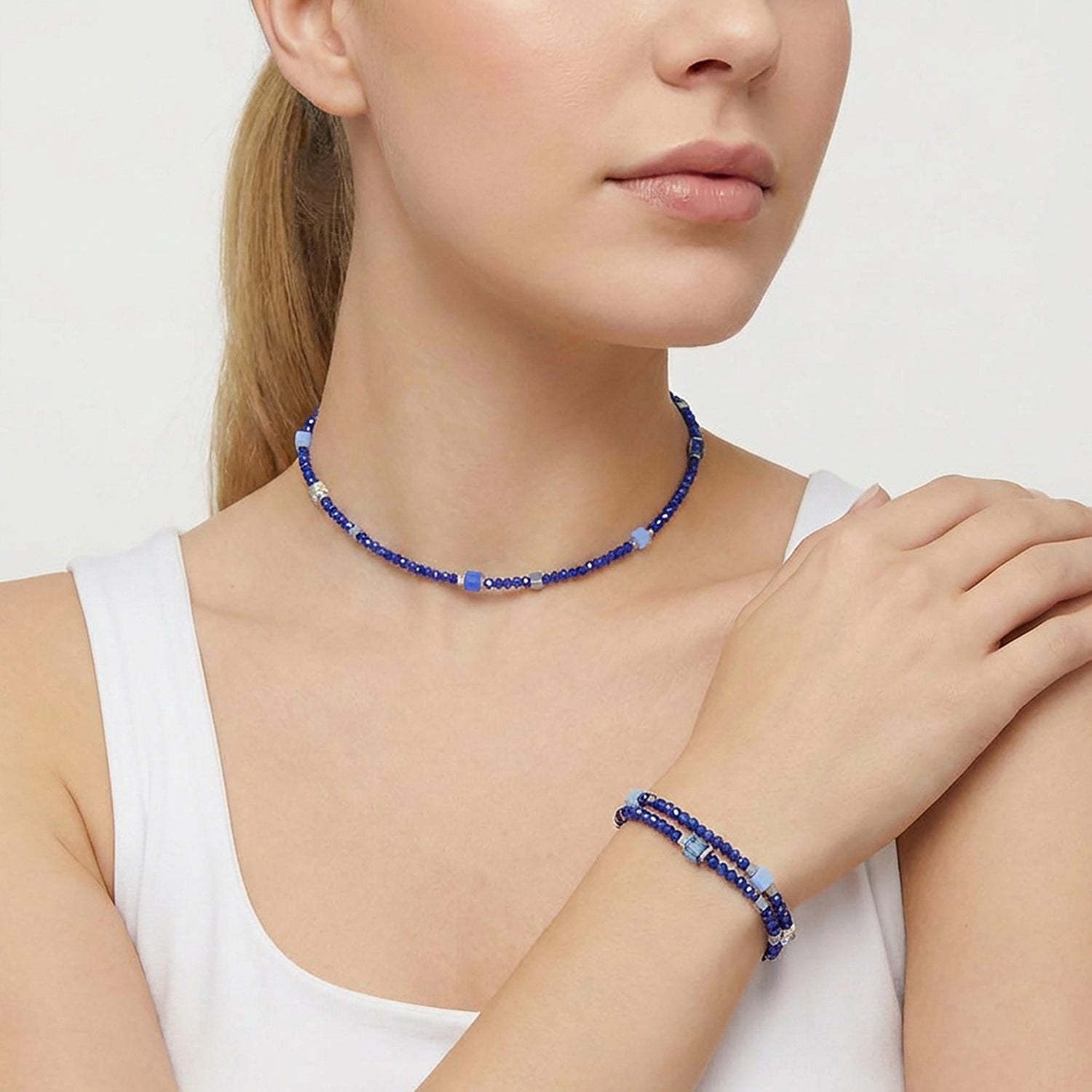 coeur-de-lion-joyful-colours-flex-armband-silber-blau image 3