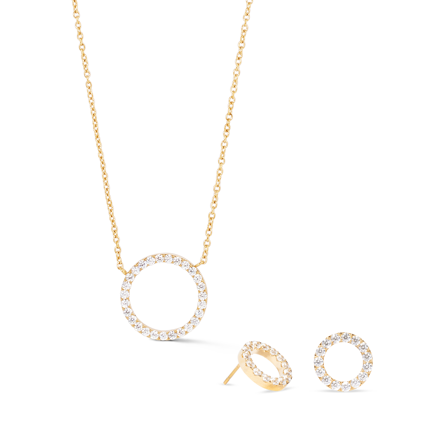 coeur-de-lion-halskette-sparkling-circle-gold-kristall image 3
