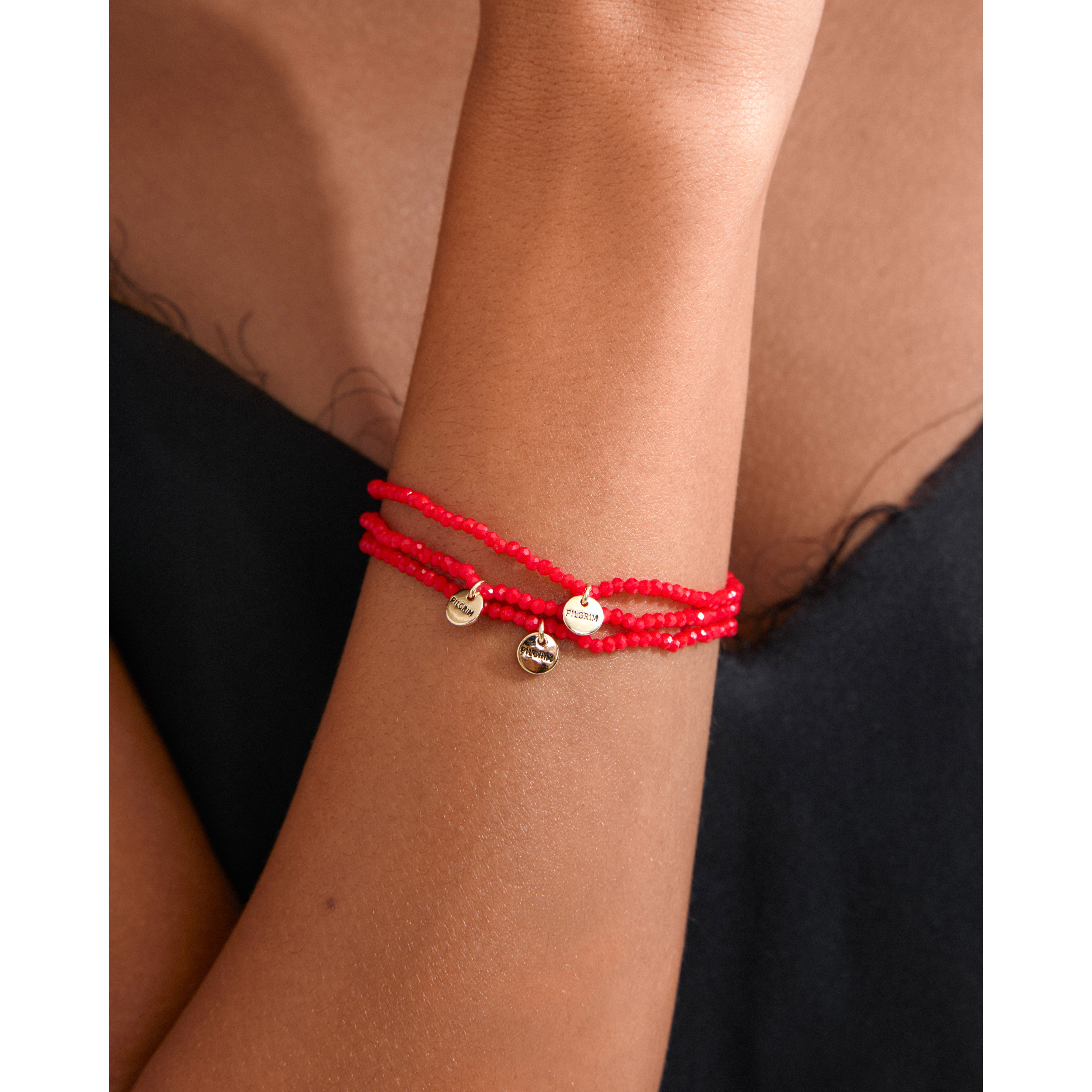 pilgrim-indigo-armband-set-3-in-1-rot-goldplattiert-17-cm image 3