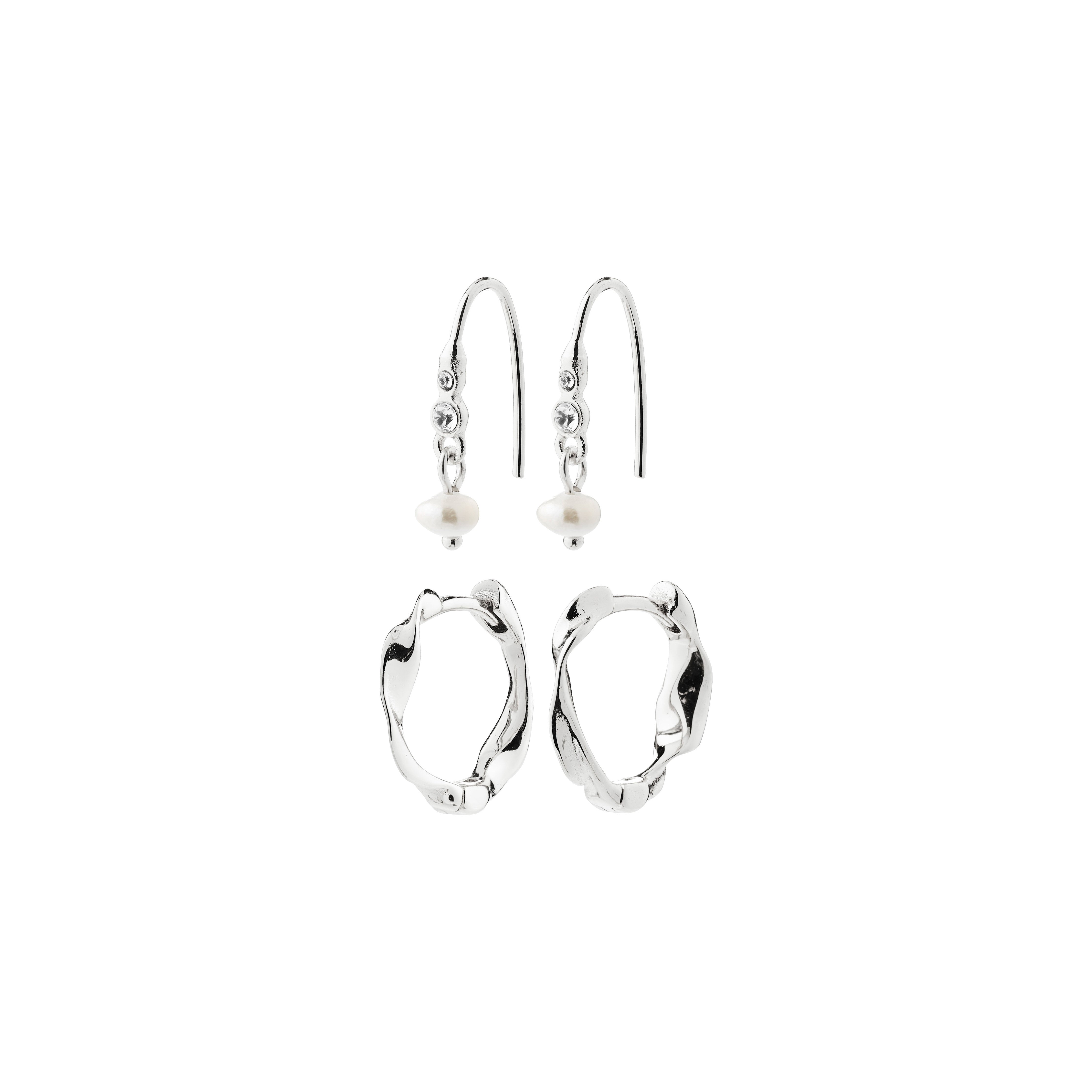 pilgrim-morin-ohrringe-2-in-1-set-versilbert image 1
