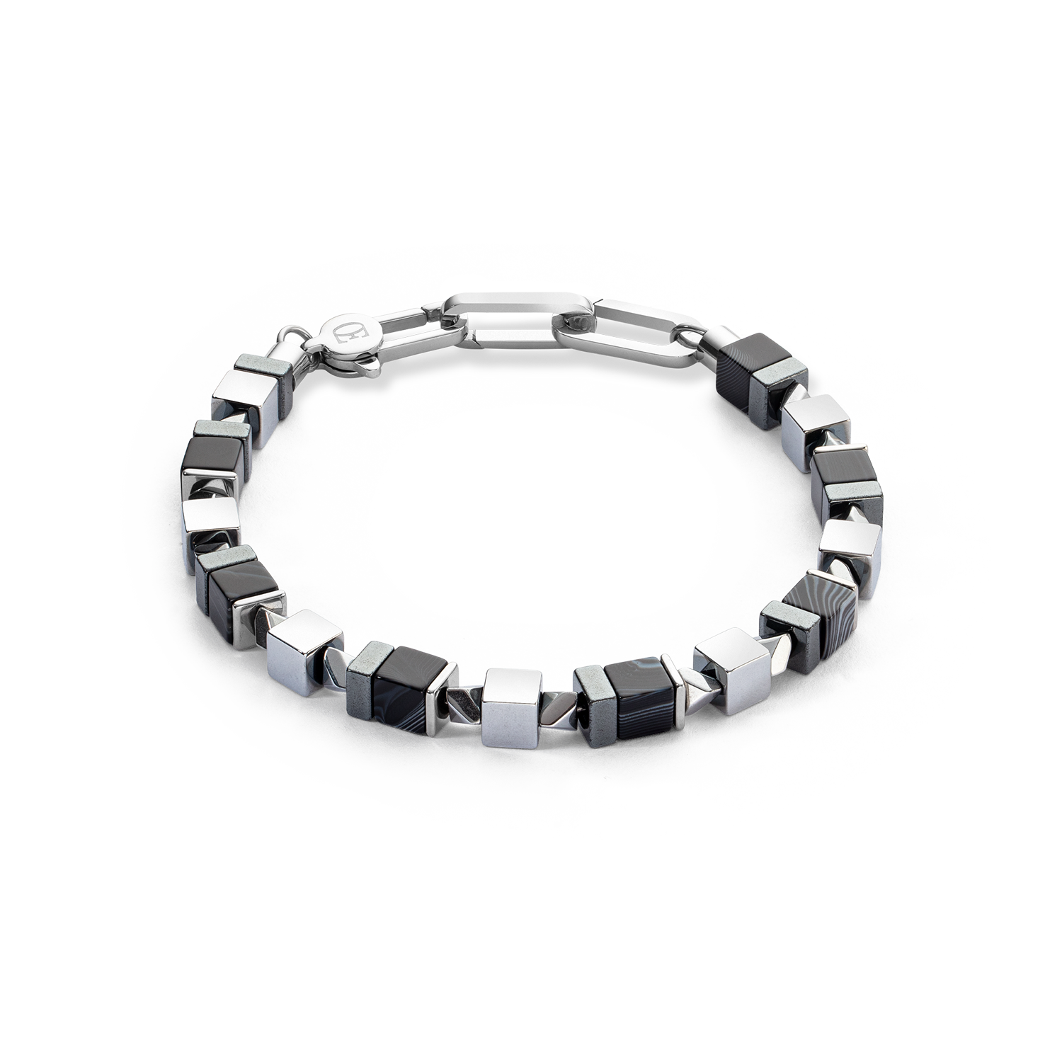 coeur-de-lion-armband-precious-cubes-schwarz-silber image 1
