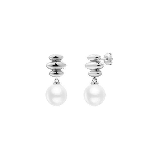 xenox-cloud-ohrringe-925-sterlingsilber-rhodiniert-mit-perle image 1