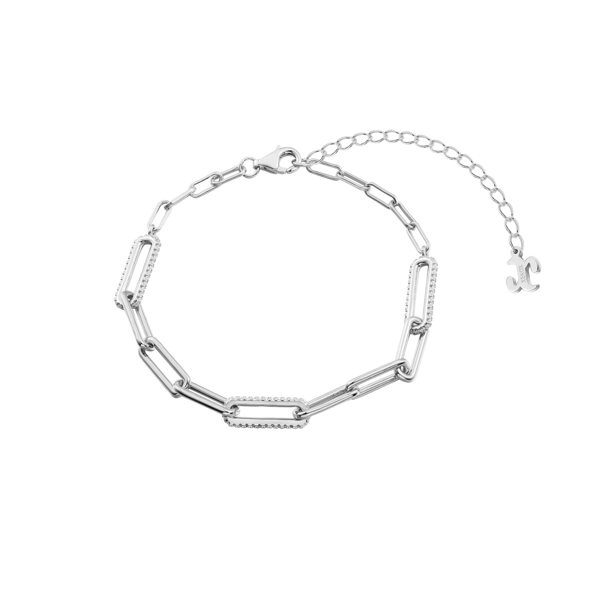 xenox-curve-armband-925-sterlingsilber-rhodiniert-mit-zirkonia image 1