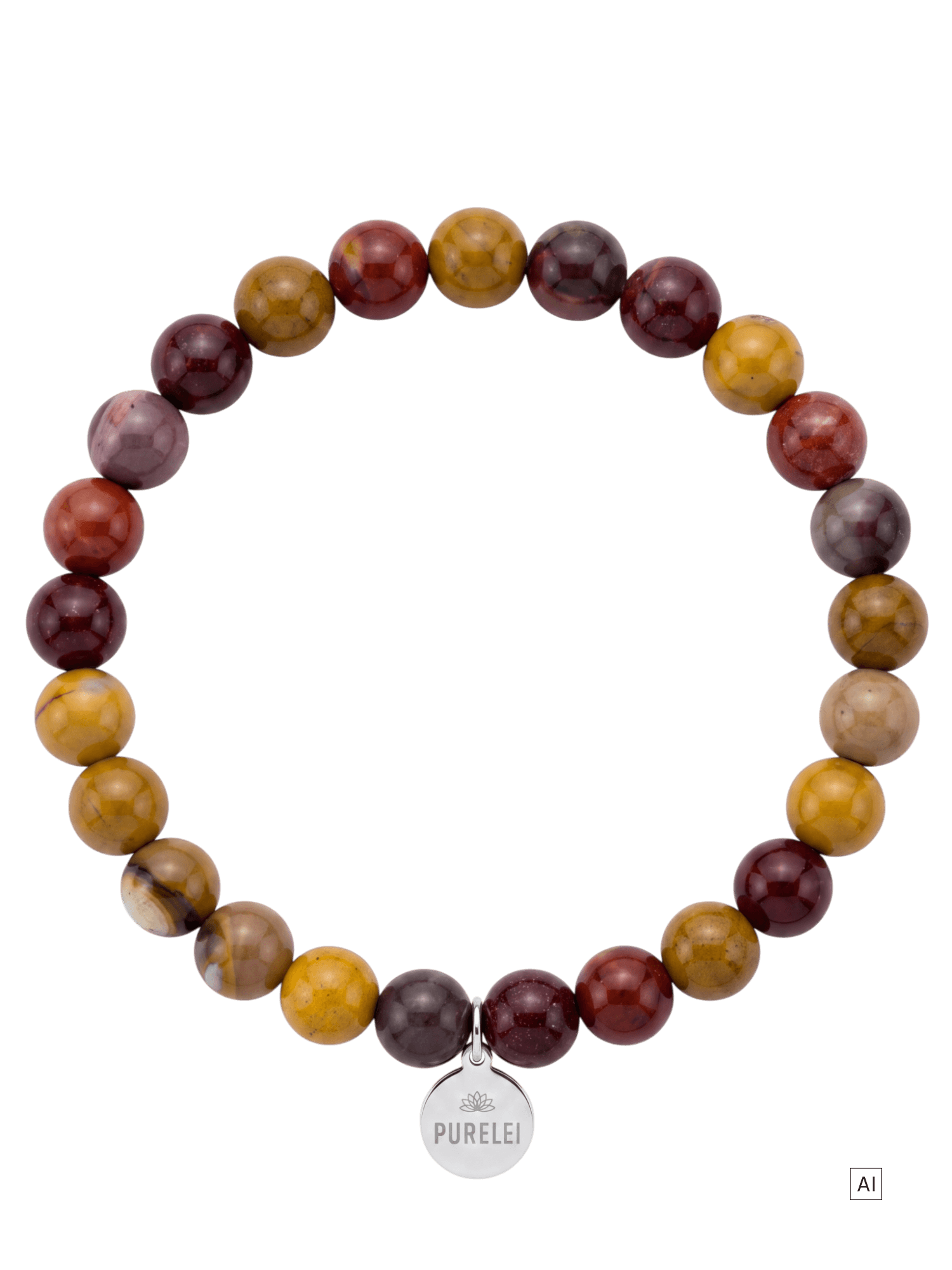 purelei-mookaite-elegance-perlenarmband-herren-jaspis-armband-20-cm image 1