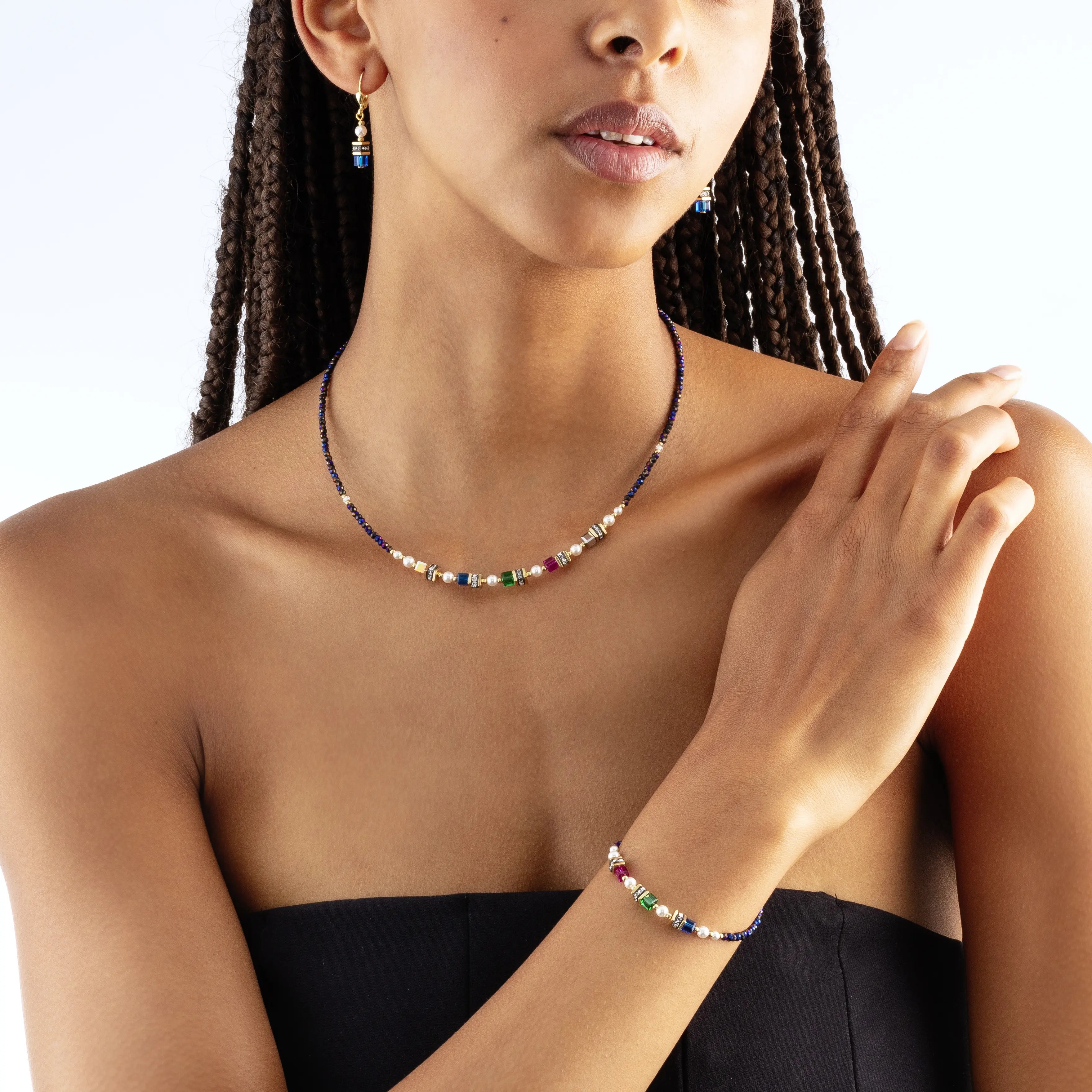 coeur-de-lion-halskette-sparkling-princess-couture-gold-multicolor image 4