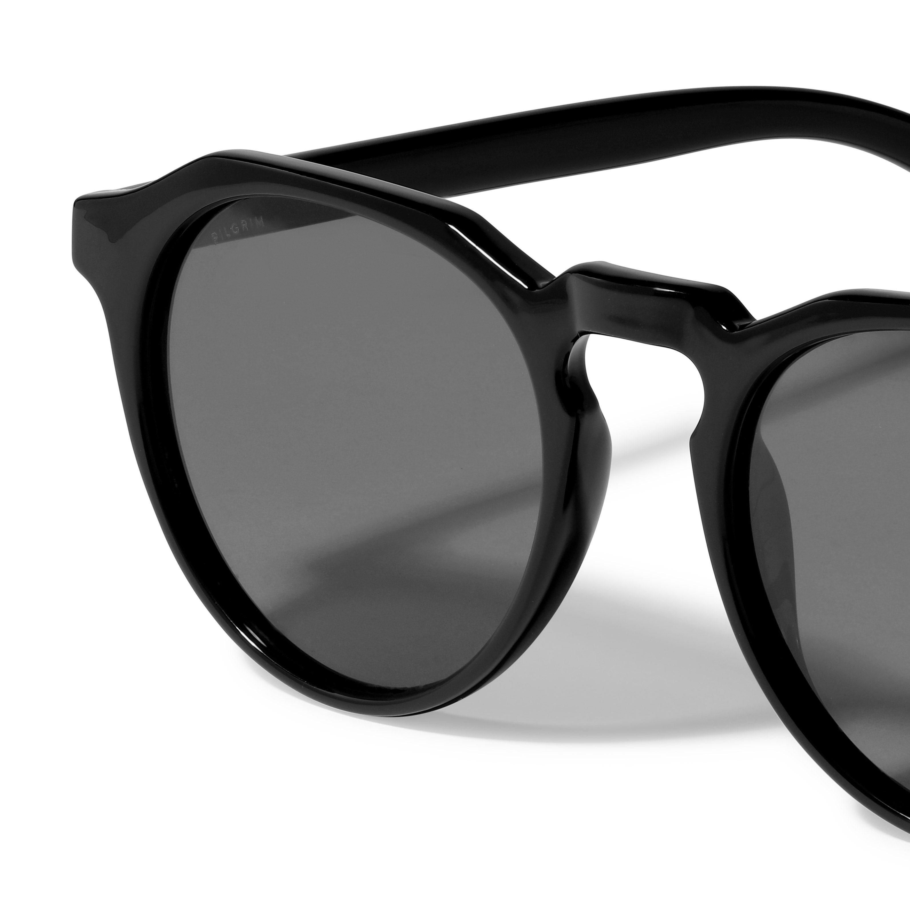 pilgrim-alejandra-sonnenbrille-schwarz-rund-eckig-mit-uva-uvb-schutz image 5