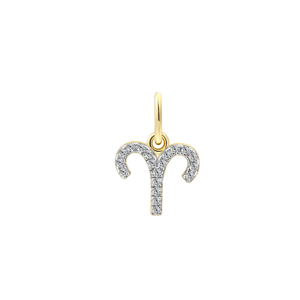 xenox-widder-charm-xs10460g-925-sterlingsilber-18k-vergoldung-zirkonia image 1