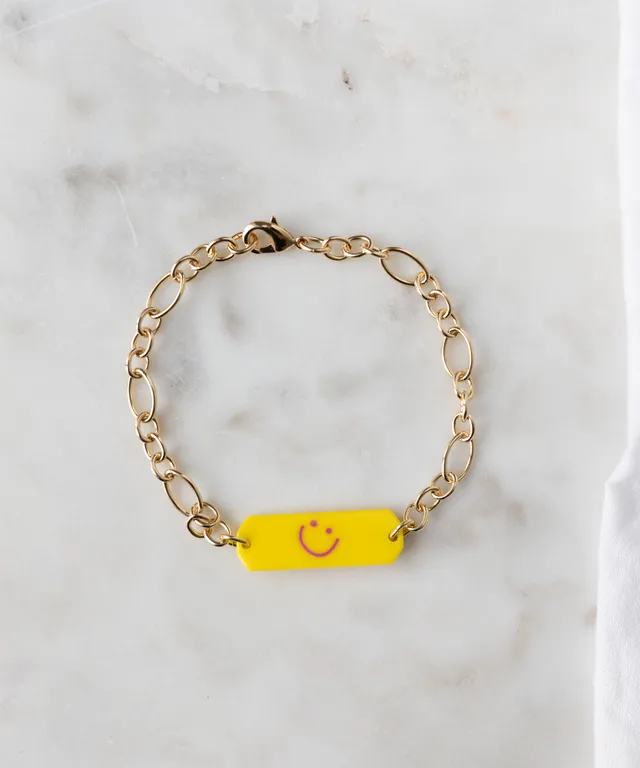wald-berlin-happy-id-armband-yellow-smilie-gold-16-20-cm image 1