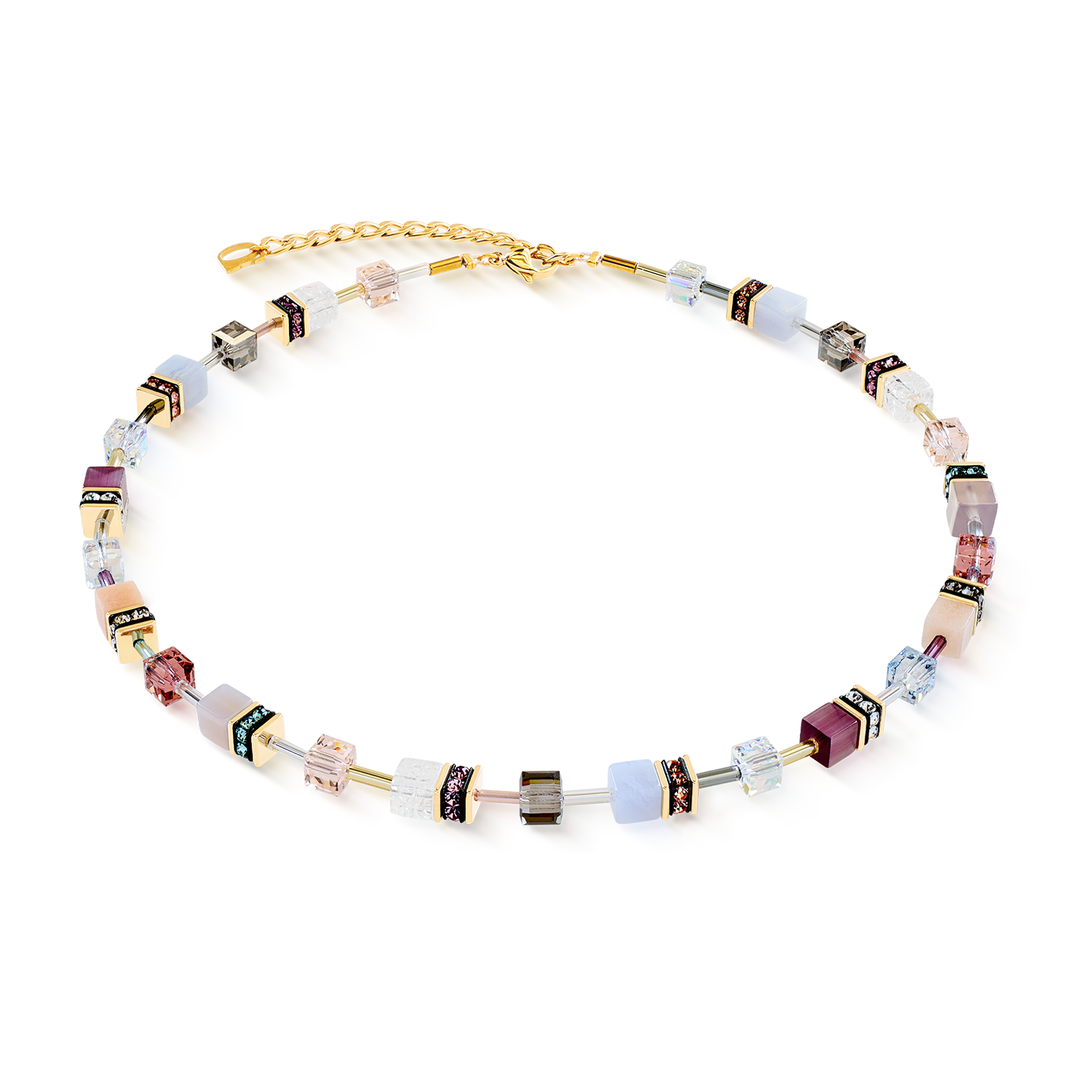 coeur-de-lion-geocube-iconic-precious-halskette-golden-blush image 1