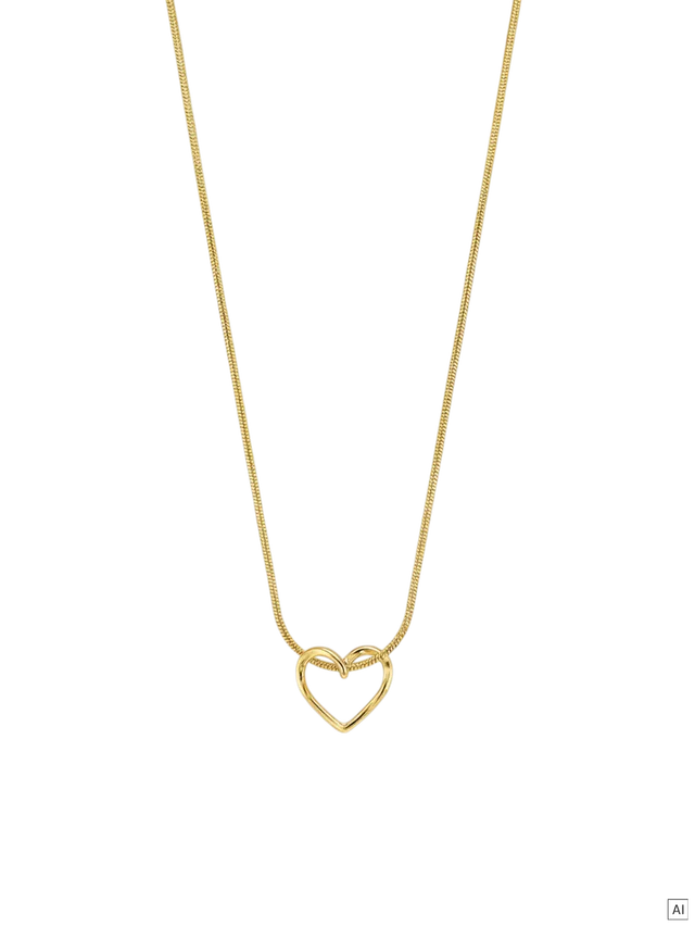 purelei-hearts-of-love-kette-schlangenkette-40-45-cm-mit-herzanh-nger image 1