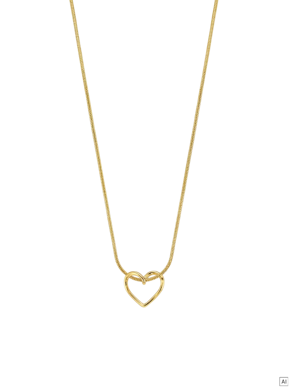 purelei-hearts-of-love-kette-schlangenkette-40-45-cm-mit-herzanh-nger image 1