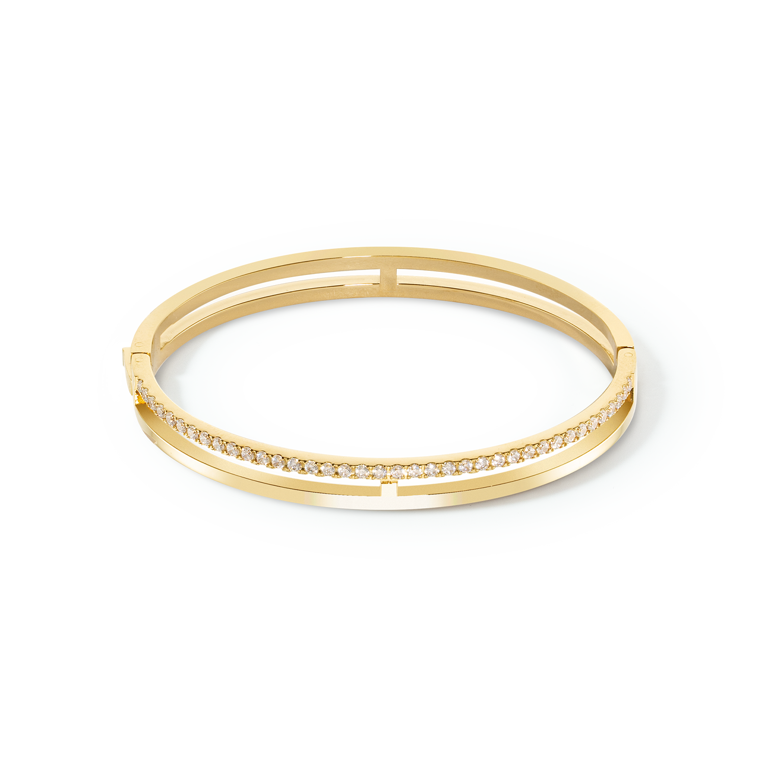 coeur-de-lion-eternal-unity-armreif-gold-kristall-zirkonia-edelstahl image 1