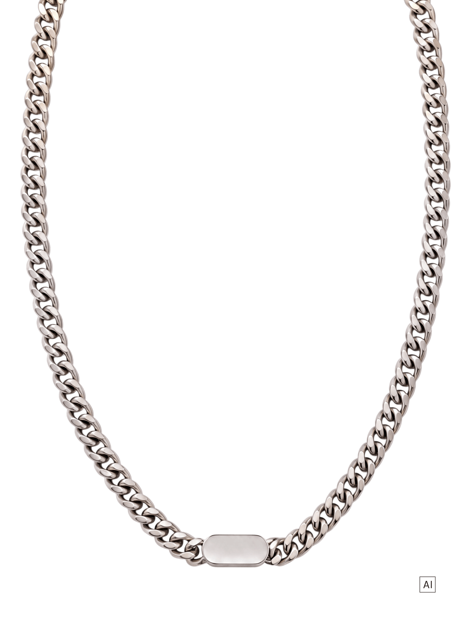 purelei-plate-kette-panzerkette-halskette-aus-edelstahl-50-55-cm image 3