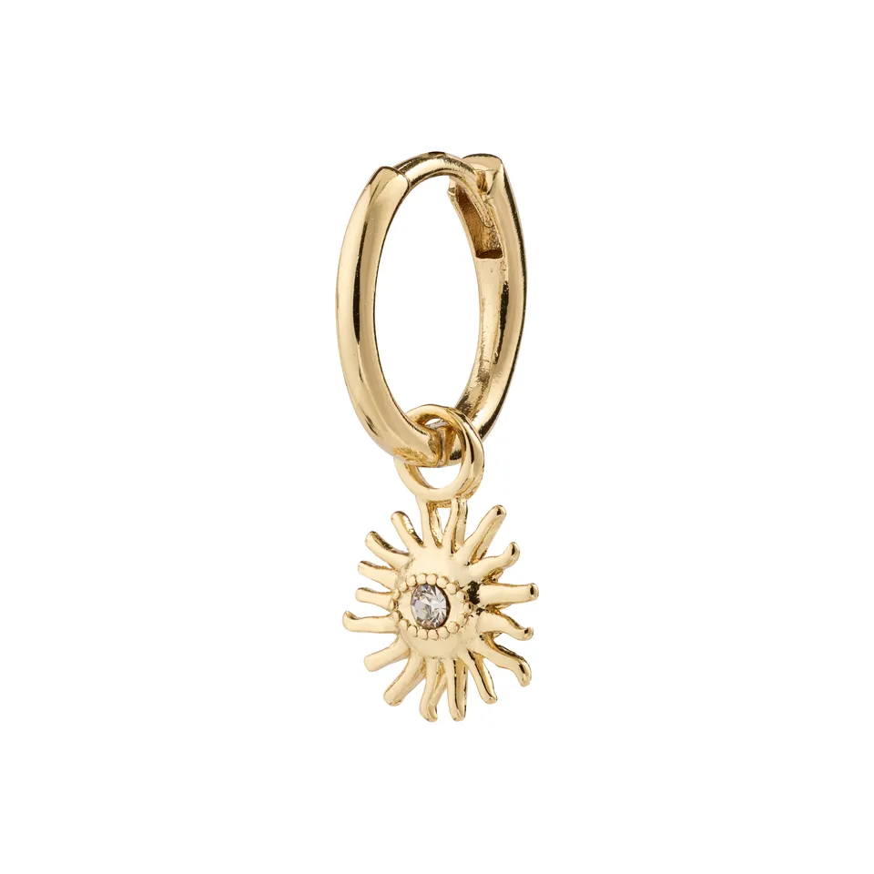 pilgrim-titania-single-ohrring-gold-mit-sonne-und-preciosa-kristall image 1
