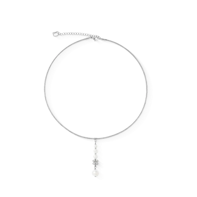 coeur-de-lion-pearl-spikes-drop-halskette-silber-mit-s-wasserperle-0-8-cm image 1