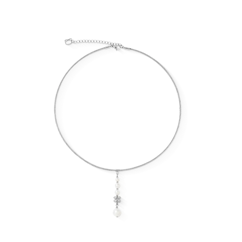 coeur-de-lion-pearl-spikes-drop-halskette-silber-mit-s-wasserperle-0-8-cm image 1