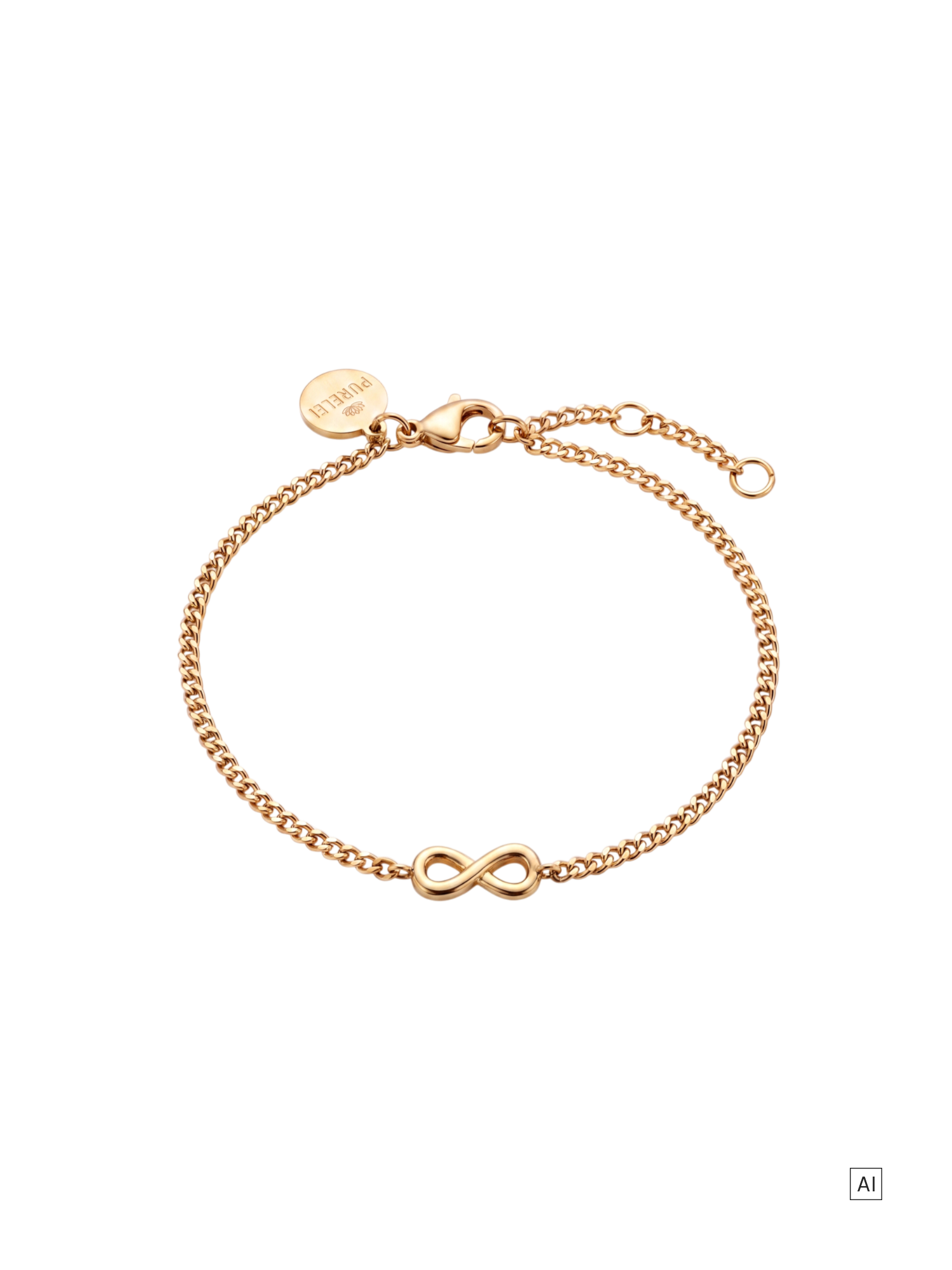 purelei-tiny-infinity-armband-filigran-verstellbar image 1