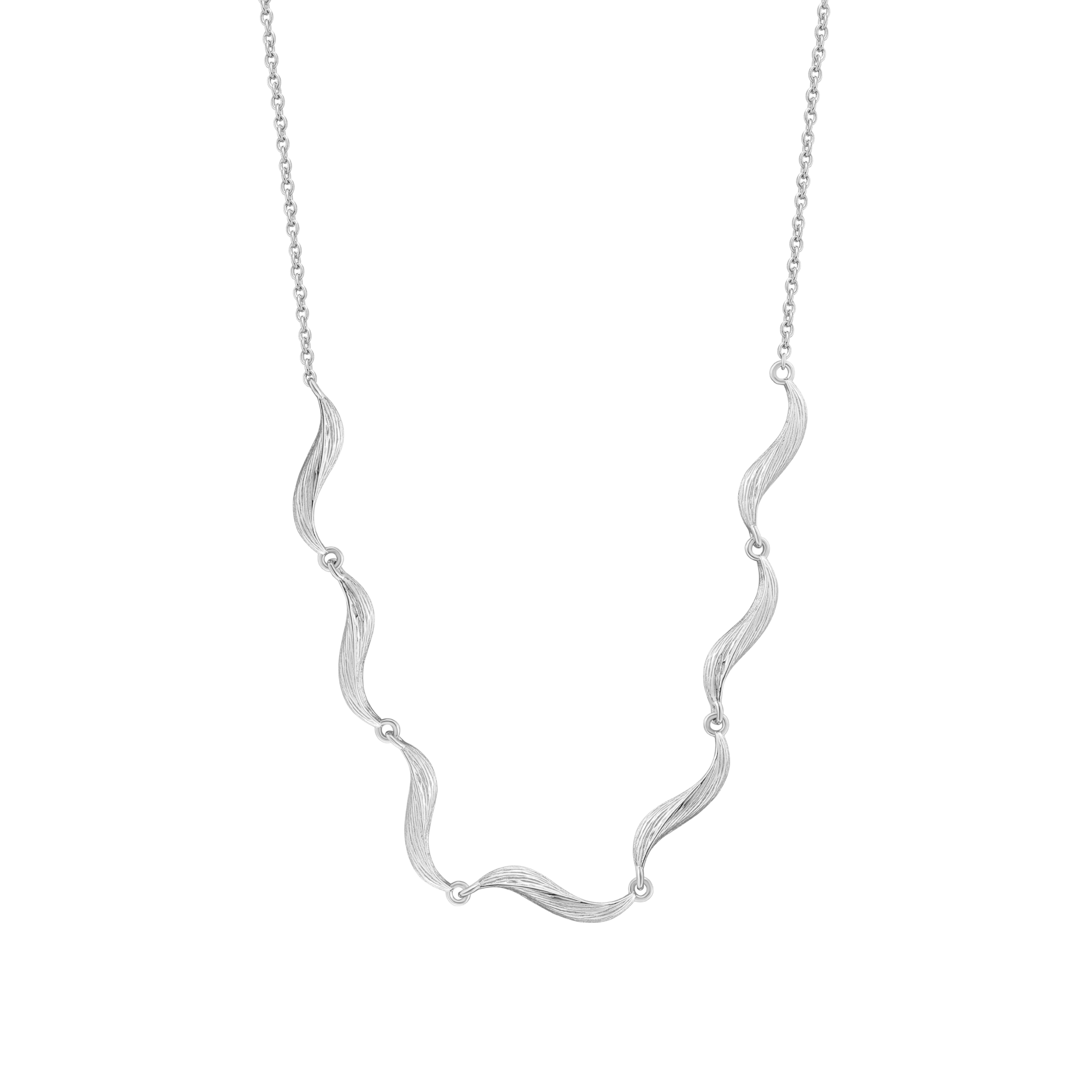xenox-fiora-halskette-925-sterlingsilber-rhodiniert-blatt image 1