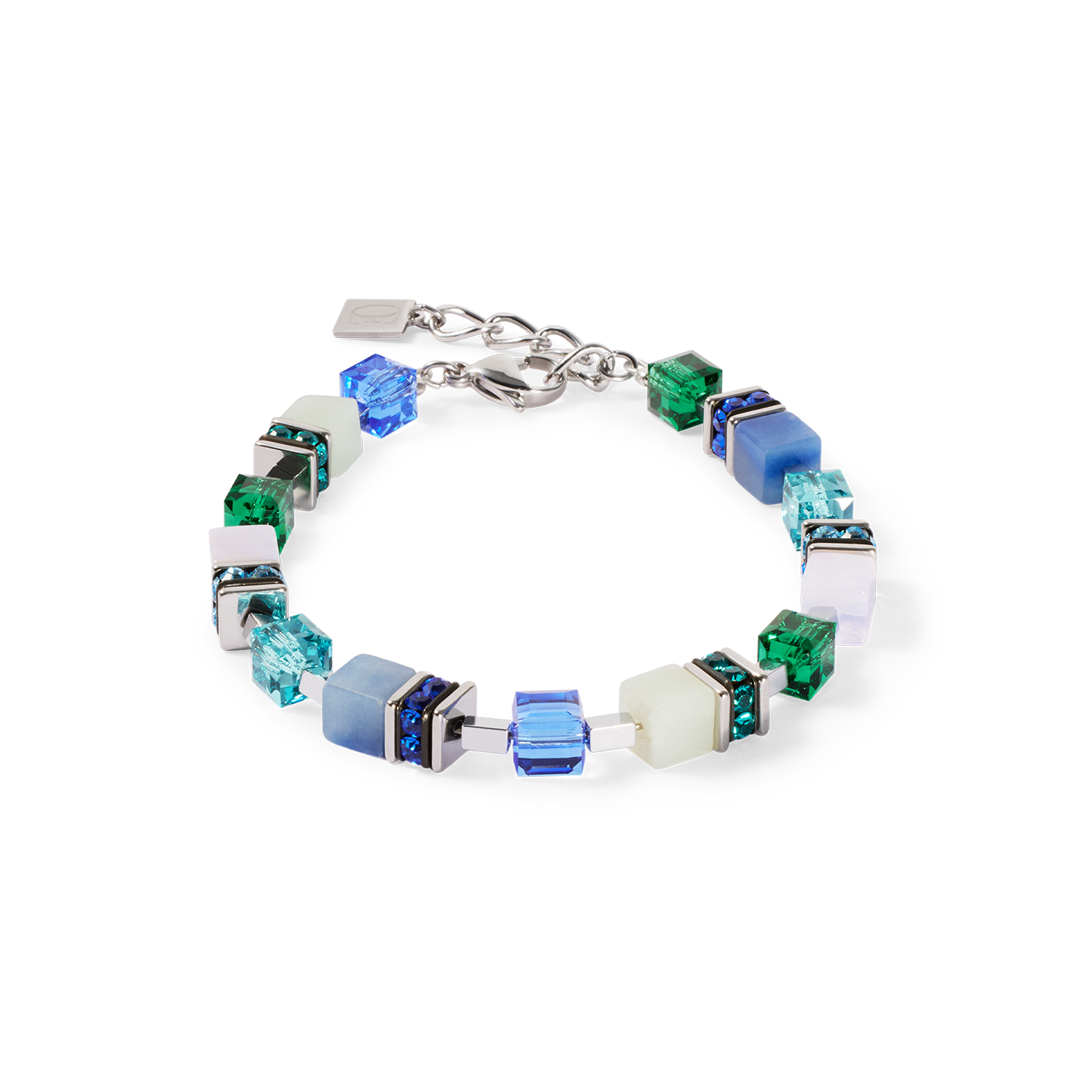 coeur-de-lion-geocube-precious-statement-armband-silber-ocean image 1