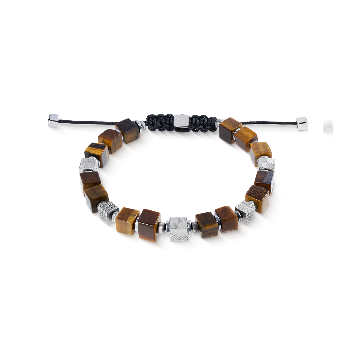 coeur-de-lion-geocube-armband-cubes-tigerauge-und-graphic-relief-edelstahl-mit-t image 1