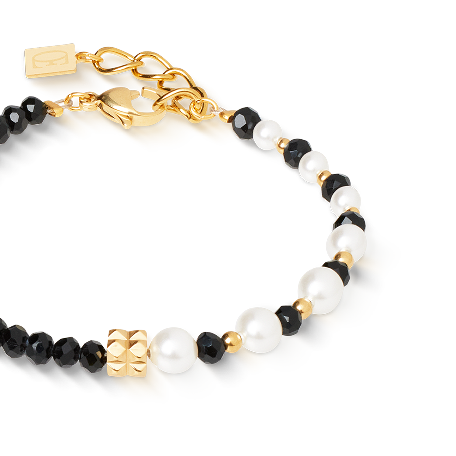 coeur-de-lion-armband-trinity-spikes-gold-mit-swarovski-crystal-pearls image 2