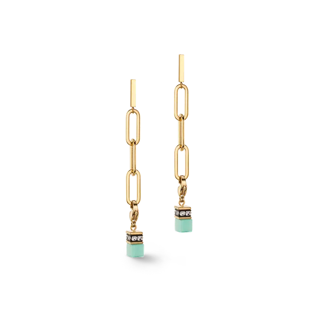 coeur-de-lion-happy-iconic-cube-charms-ohrringe-gold-pastell image 1