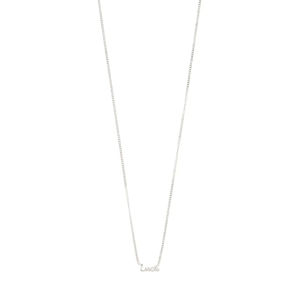 pilgrim-luck-halskette-versilbert-schrift-anh-nger-mantra-kette image 1