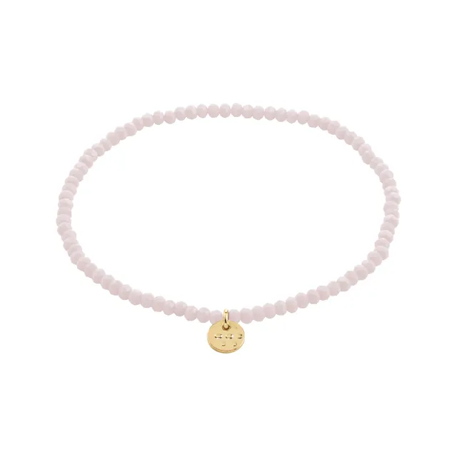 pilgrim-indie-armband-gold-plated-mit-rosa-glasperlen-17-cm image 1