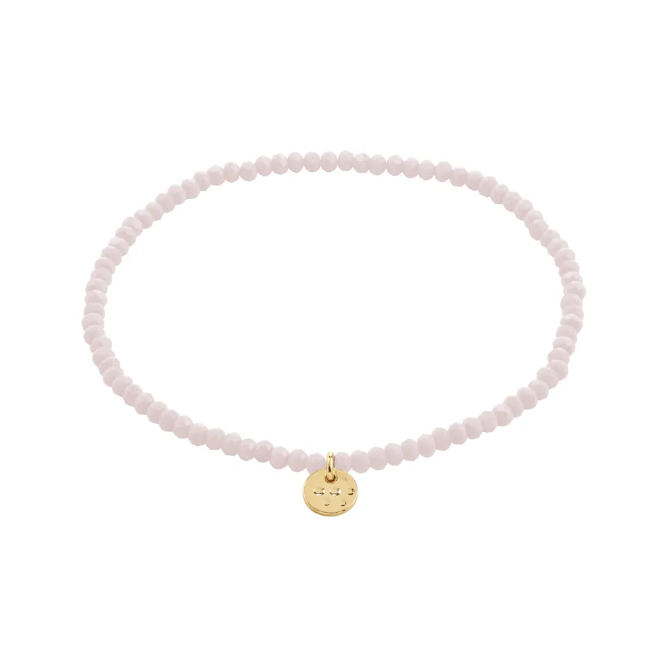 pilgrim-indie-armband-gold-plated-mit-rosa-glasperlen-17-cm image 1