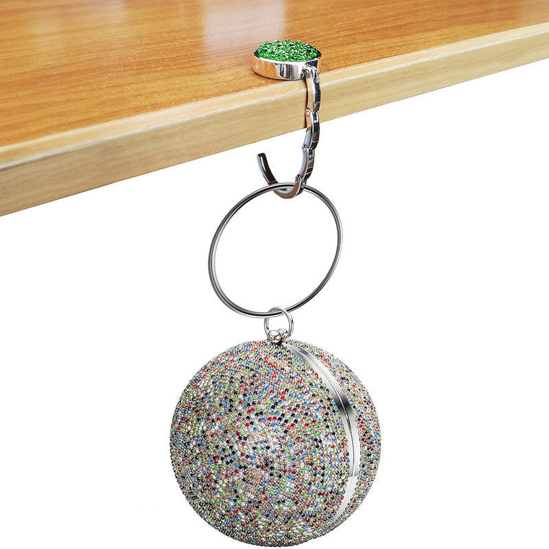 julie-julsen-handbag-holder-handtaschenhalter-gr-n-silber-glamour-design-50-mm image 3