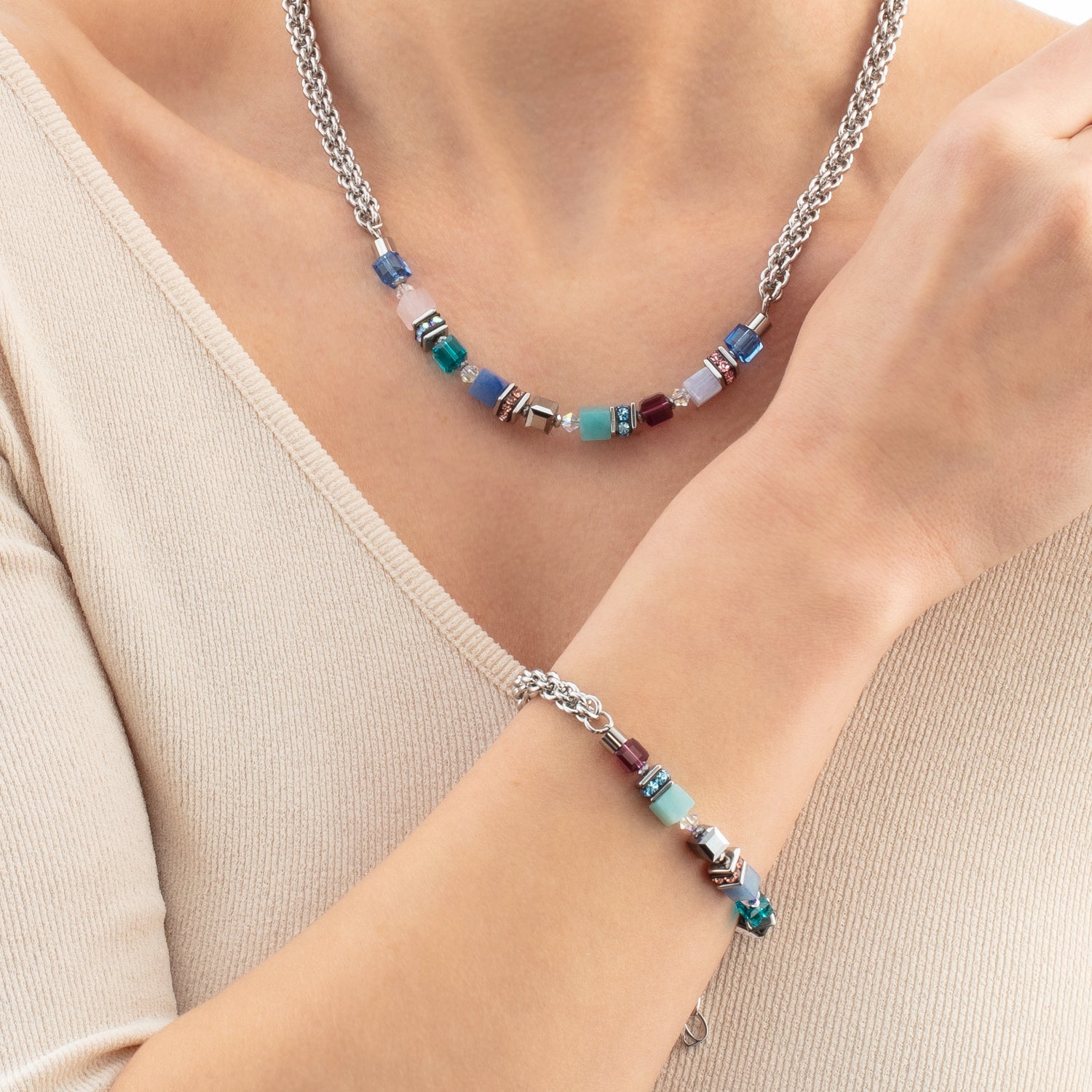 coeur-de-lion-geocube-fusion-summer-armband-silber-couture image 4