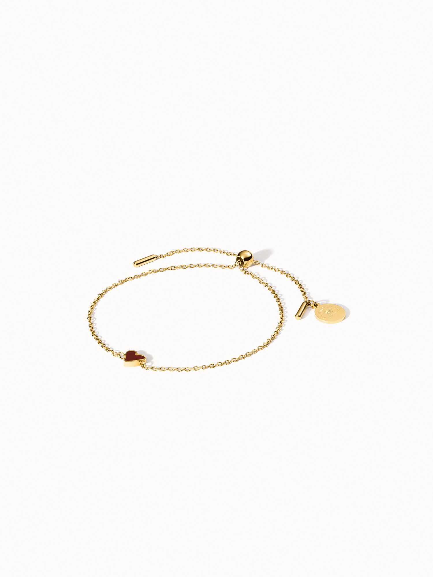 purelei-mahina-club-memory-armband-mit-herz-bordeauxrot-verstellbar-mit-kugelver image 1