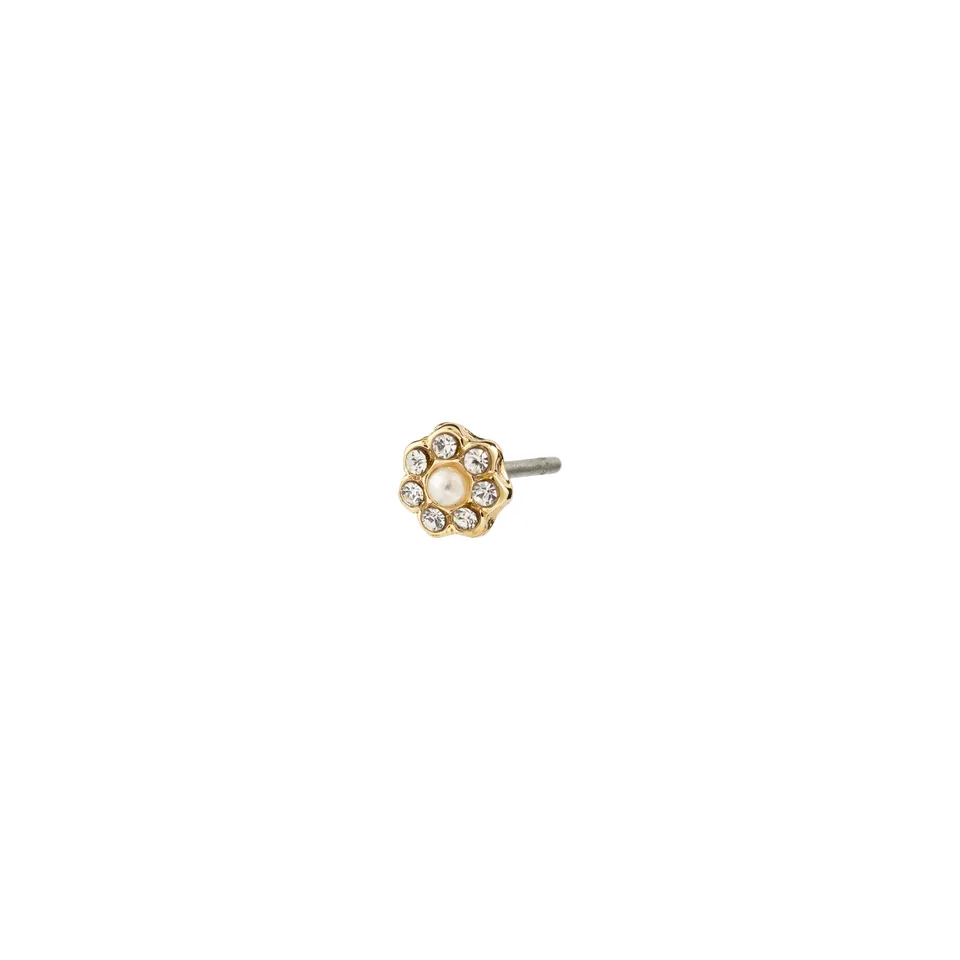 pilgrim-nikoleta-einzel-ohrring-vergoldet-blume-perle image 1
