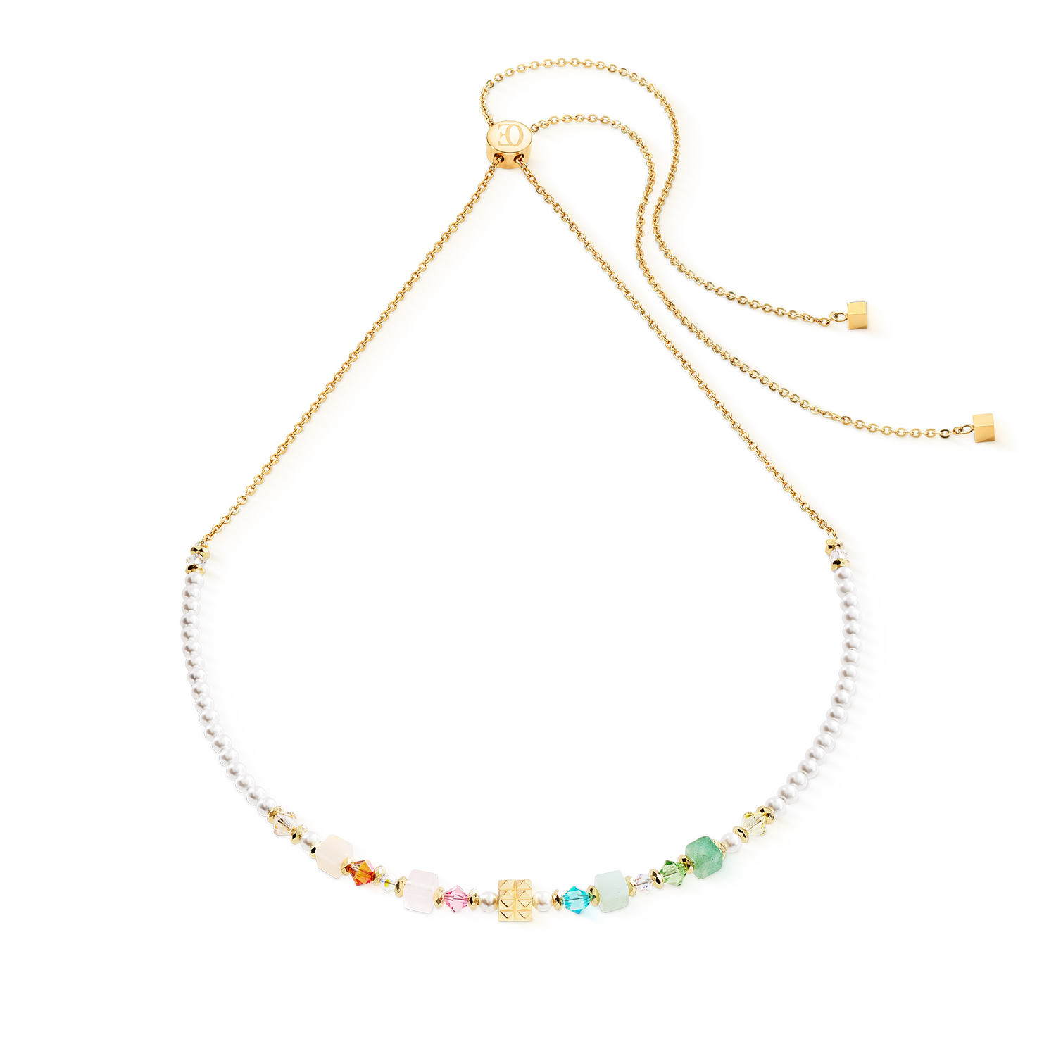 coeur-de-lion-cube-princess-fusion-halskette-blossom-gold-multicolor image 1