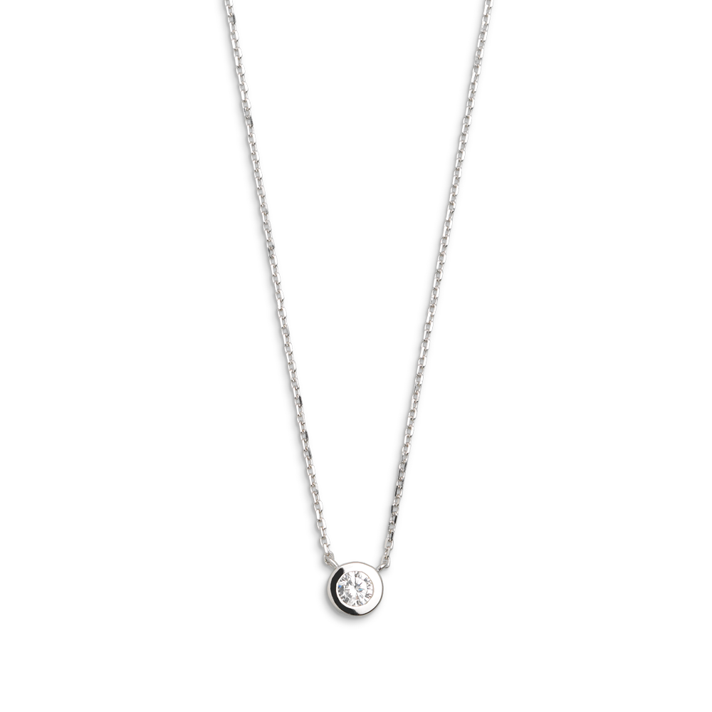 xenox-zarge-xs7386-halskette-925-sterlingsilber-rhodiniert-mit-zirkonia image 1