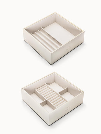 purelei-schmuck-organizer-2er-set-tabletts-greige-creme image 1
