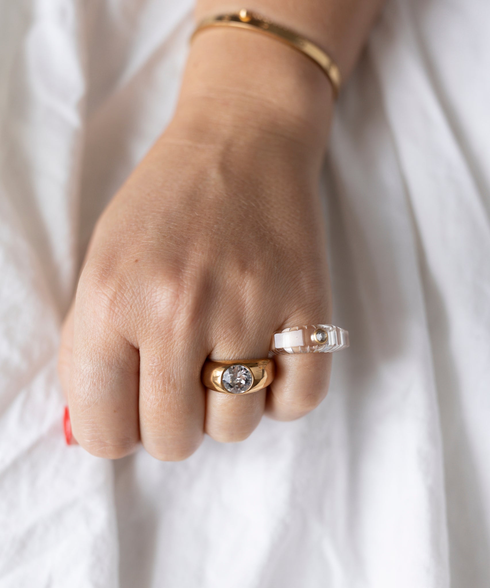 wald-berlin-pop-ring-mit-swarovski-stein-18k-vergoldeter-messing-ring image 2