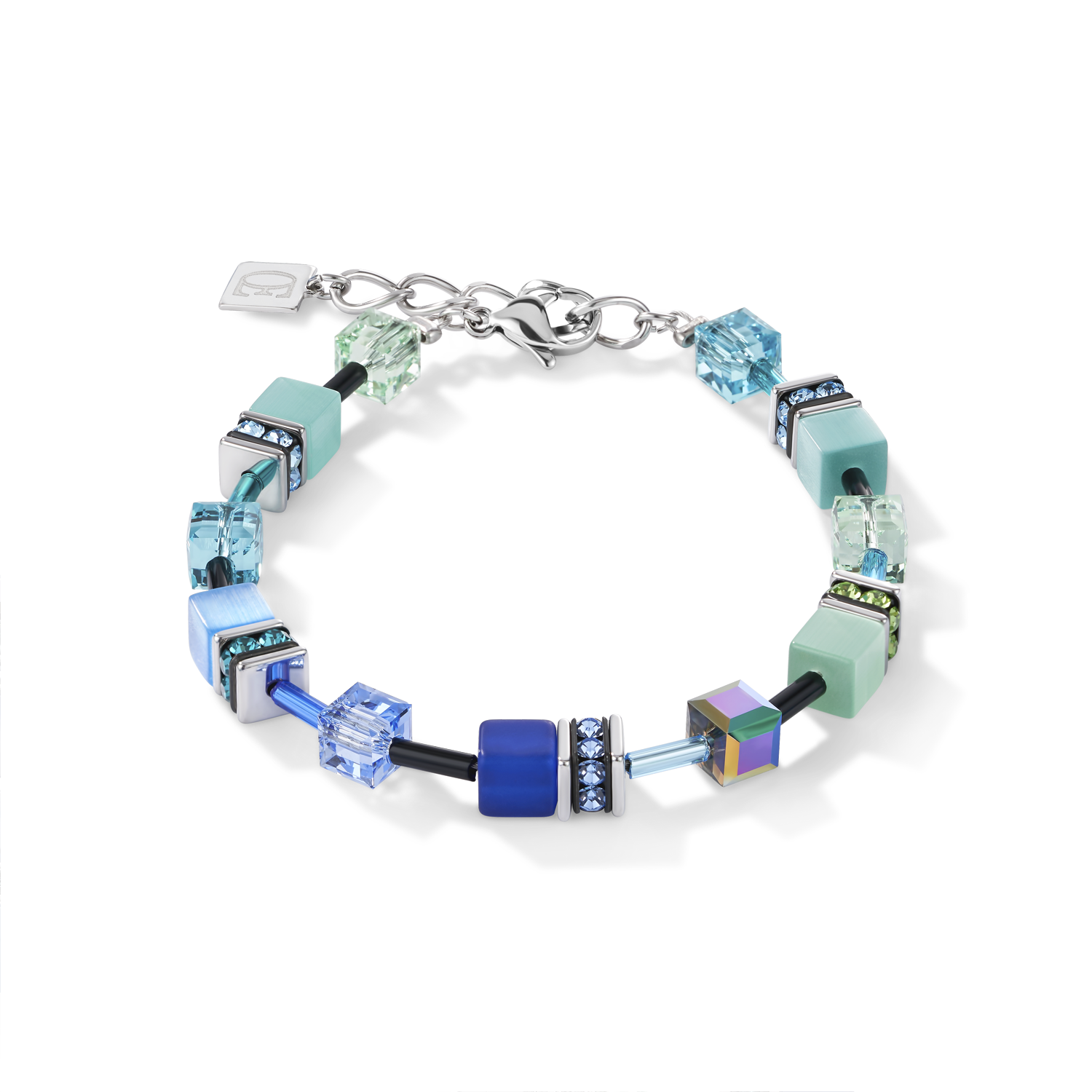 coeur-de-lion-geocube-armband-blau-gr-n image 1