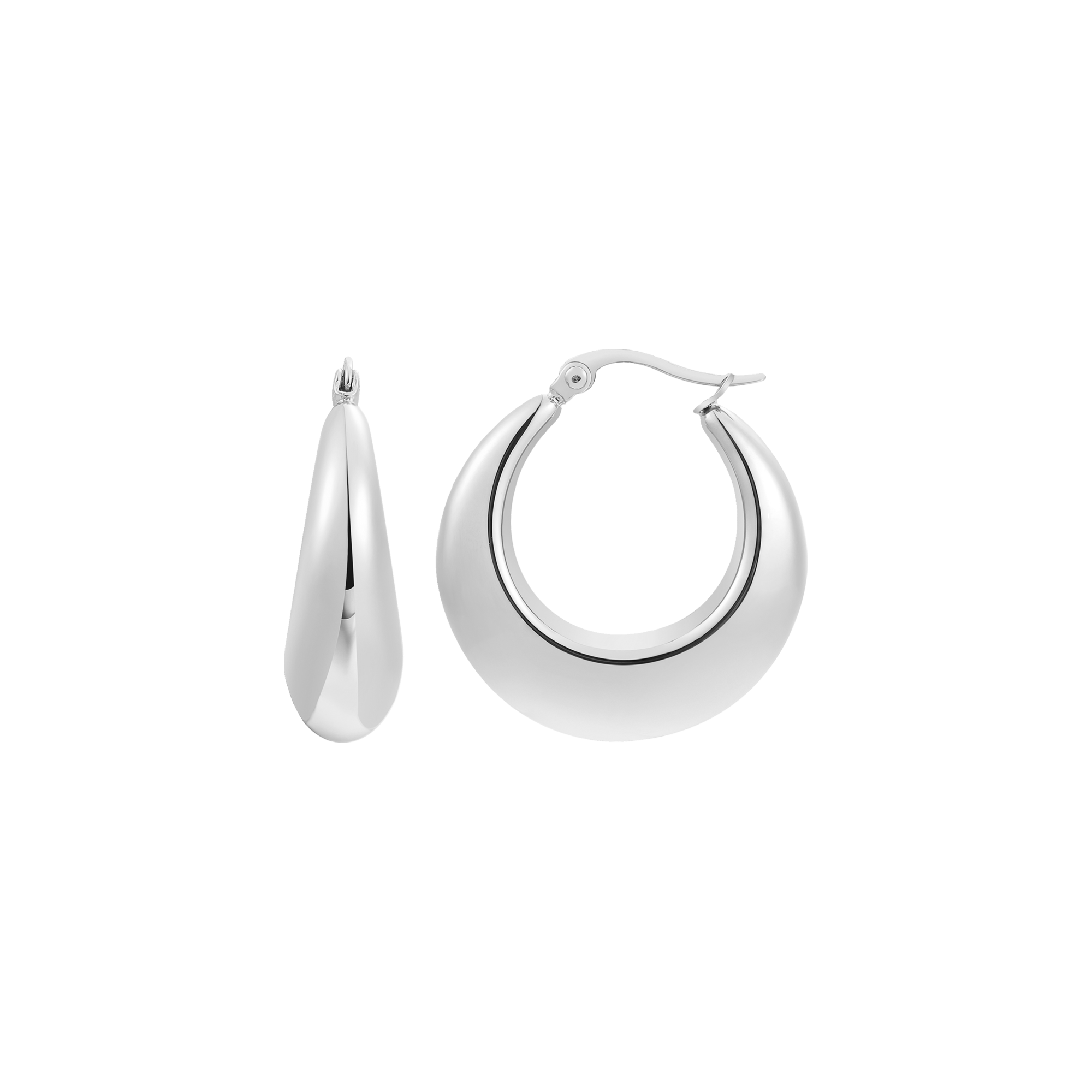 xenox-round-creolen-ohrringe-edelstahl-goldfarben-beschichtet image 1