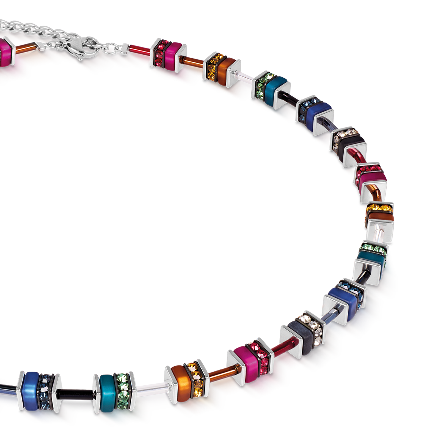 coeur-de-lion-geocube-halskette-classic-polaris-strass-multicolor-winter image 2