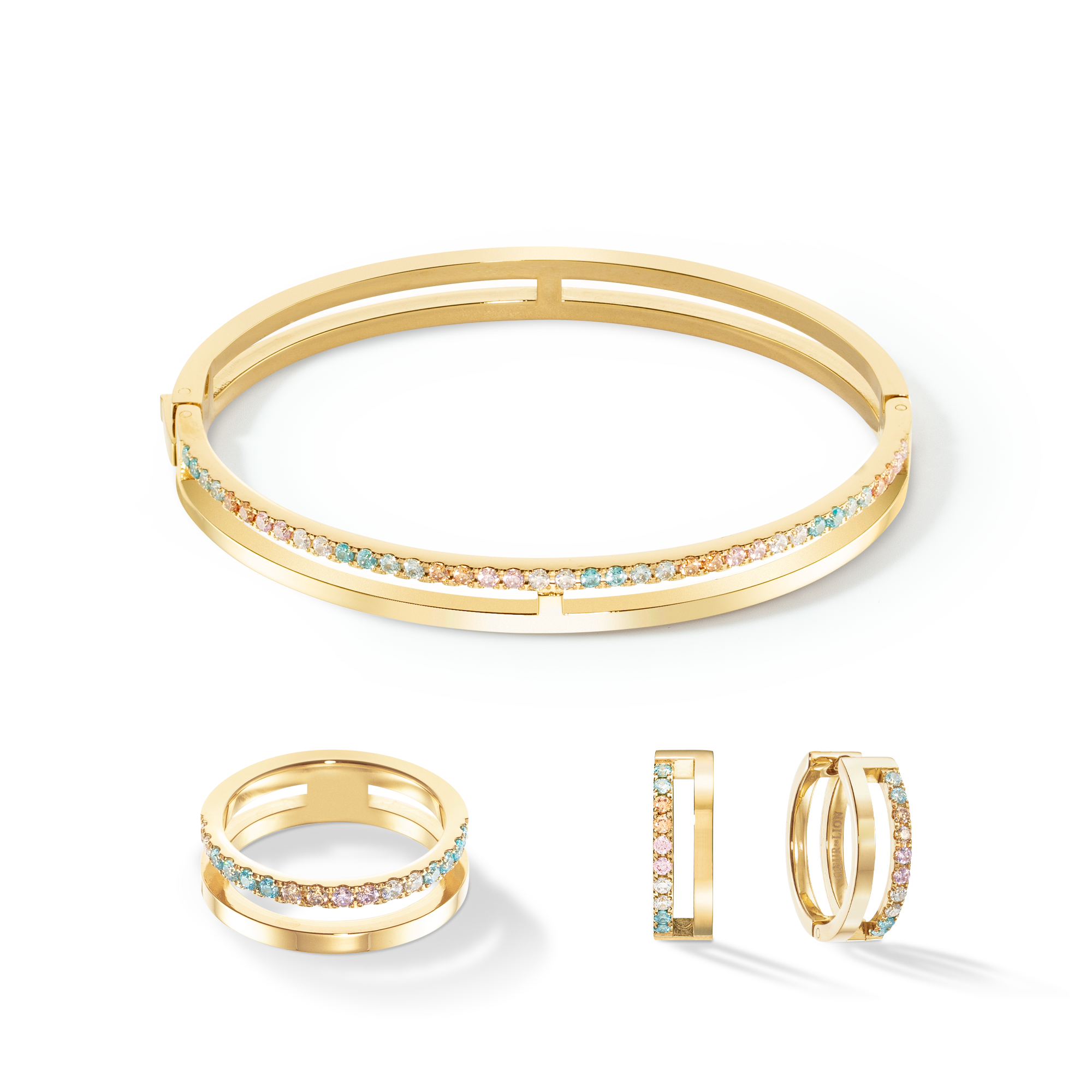 coeur-de-lion-eternal-unity-creolen-gold-multicolor-pastell image 3